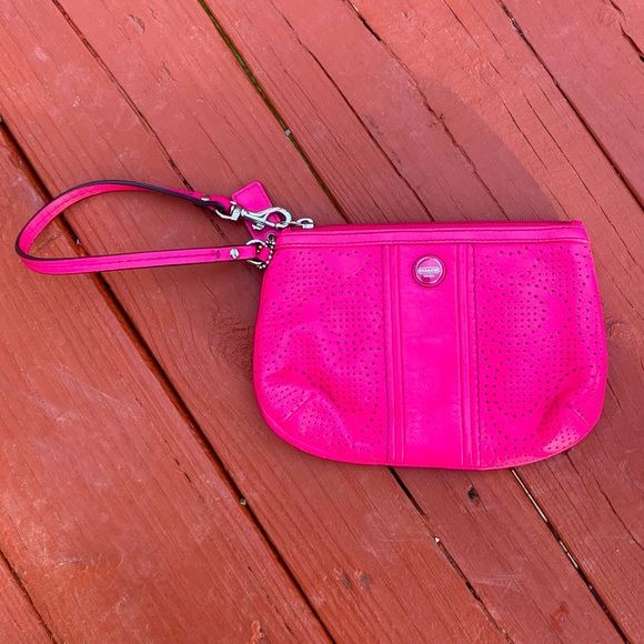 Pink Coach Wristlet - Picture 1 of 8